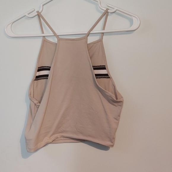 Beige with stripe crop top - Picture 3 of 3